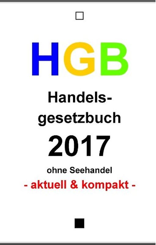 HGB. Handelsgesetzbuch 2017
