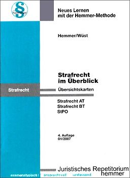 Strafrecht im Überblick. Übersichtskarteikarten