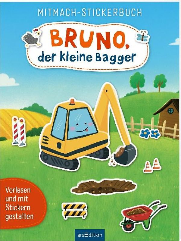 Mitmach-Stickerbuch - Bruno, der kleine Bagger