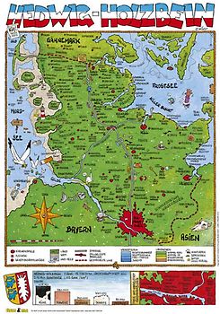 Cartoonlandkarten / Hedwig-Holzbein