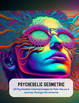 Psychedelic Geometric: 50 Psychedelic Coloring Images to Take You on a Journey Through the Universe