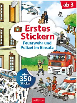 Erstes Stickern – Feuerwehr und Polizei im Einsatz