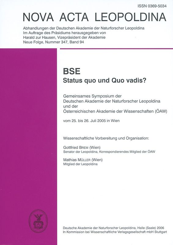 BSE - Status quo und Quo vadis?