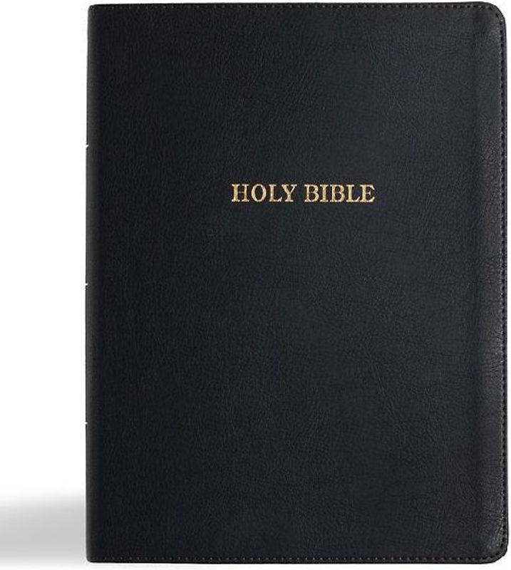 KJV Study Bible, Large Print Edition, Black Leathertouch