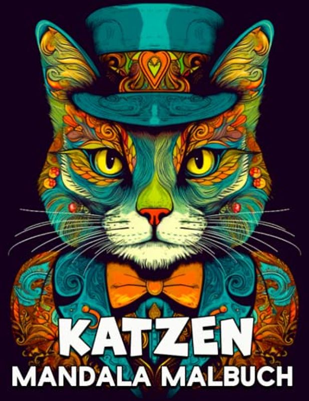 Katzen Mandala Malbuch: 60 Schöne Ausmalbilder, tolles Katzen-Malbuch für Jugendliche und Erwachsene
