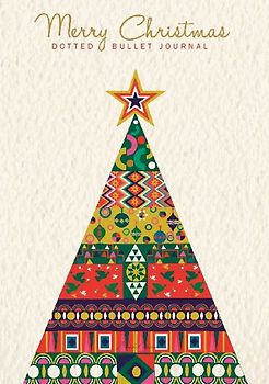 Merry Christmas Dotted Bullet Journal
