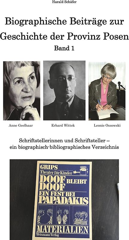 Biographische Beiträge zur Geschichte der Provinz Posen - Band 1