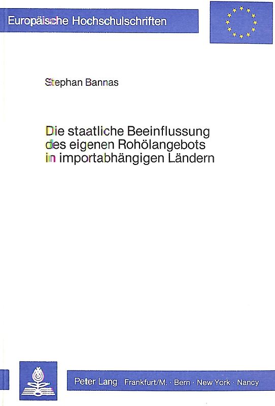 Die staatliche Beeinflussung des eigenen Rohölangebots in importabhängigen Ländern