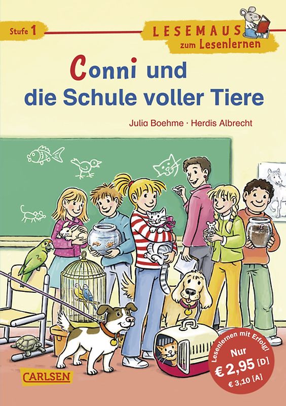 LESEMAUS zum Lesenlernen Stufe 1: Conni und die Schule voller Tiere