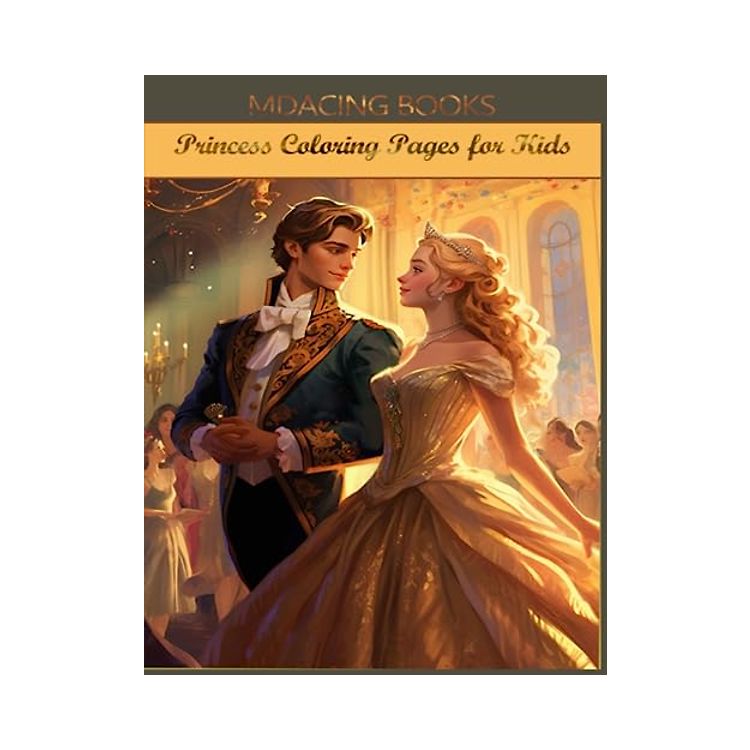 Princess Coloring Pages for Kids: Fancy Princess Dresses to Color ...