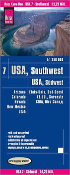 Reise Know-How Landkarte USA 07 Südwest / USA, Southwest (1:1.250.000) : Arizona, Colorado, Nevada, Utah, New Mexico