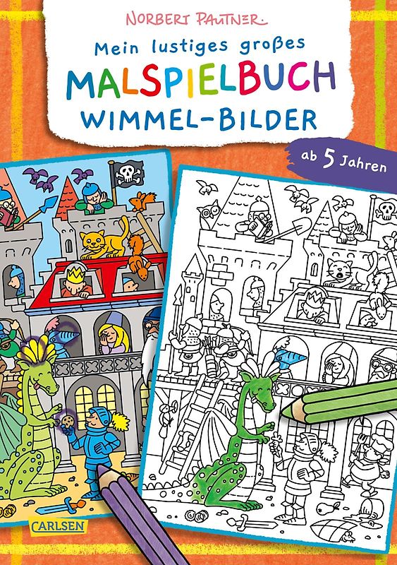 Mein lustiges großes Malspielbuch: Wimmel-Bilder (ab 5 Jahren)