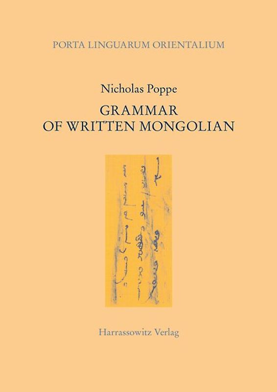 Grammar of Written Mongolian