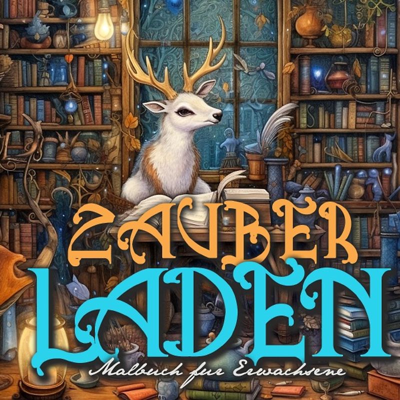 Zauberladen Malbuch für Erwachsene