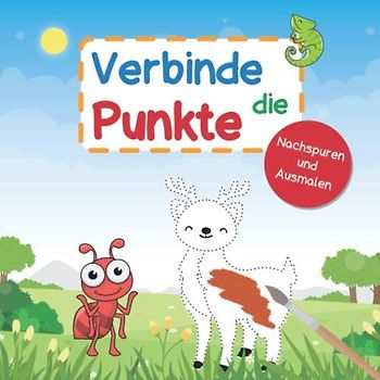 Verbinde die Punkte: 28 tolle Tiermotive zum Nachspuren und Ausmalen | Ideal zur Förderung der Auge-Hand-Koordination | Mit Beschriftung aller Tiernamen auf Deutsch und Englisch | Für Kids ab 2 Jahren