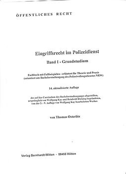 Eingriffsrecht im Polizeidienst, Band I