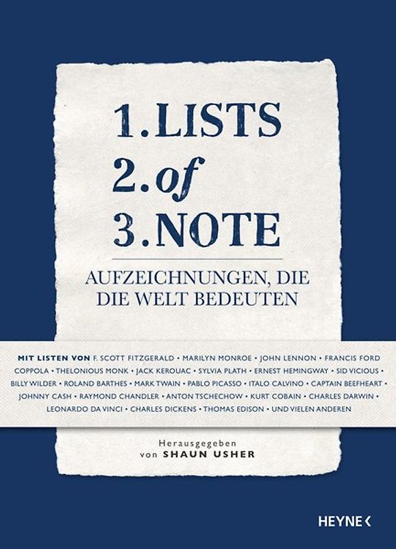 Lists of Note