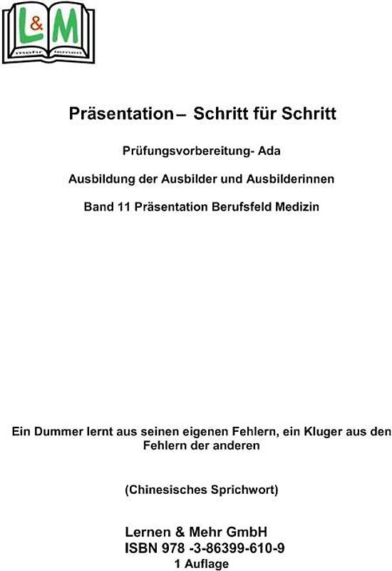 Präsentation - Schritt für Schritt, Band 8, Berufsbereich Elektrotechnik, AEVO