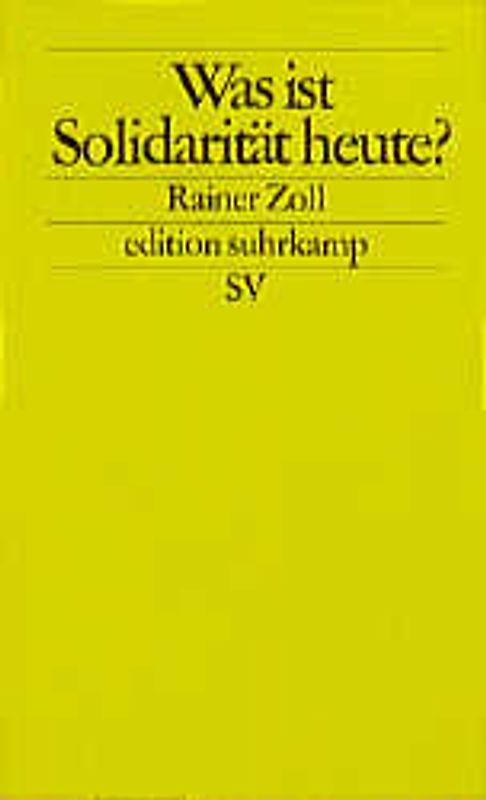 Was ist Solidarität heute?