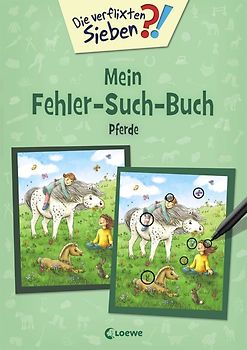 Die verflixten Sieben - Mein Fehler-Such-Buch - Pferde