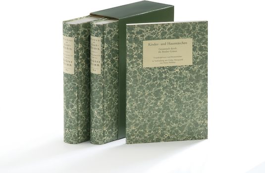 Kinder- und Hausmärchen. Gesammelt durch die Brüder Grimm. Vergrößerter Nachdruck der zweibändigen Erstausgabe von 1812 und 1815 nach dem Handexemplar des Brüder Grimm-Museums Kassel mit Ergänzungsheft: Transkriptionen und Kommentare