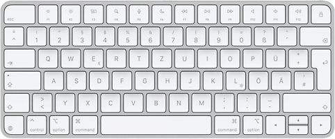 Apple Magic Keyboard [deutsches Tastaturlayout, QWERTZ, USB-C] silber mit weißen Tasten