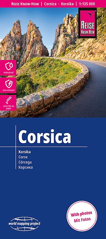 Reise Know-How Landkarte Korsika | Corsica (1:135.000)