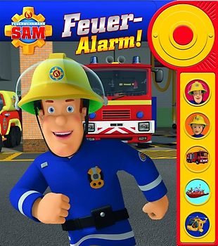 Feuerwehrmann Sam - Feuer-Alarm! - Soundbuch - Pappbilderbuch mit Alarmknopf und 5 spannenden Geräuschen für Kinder ab 3 Jahren