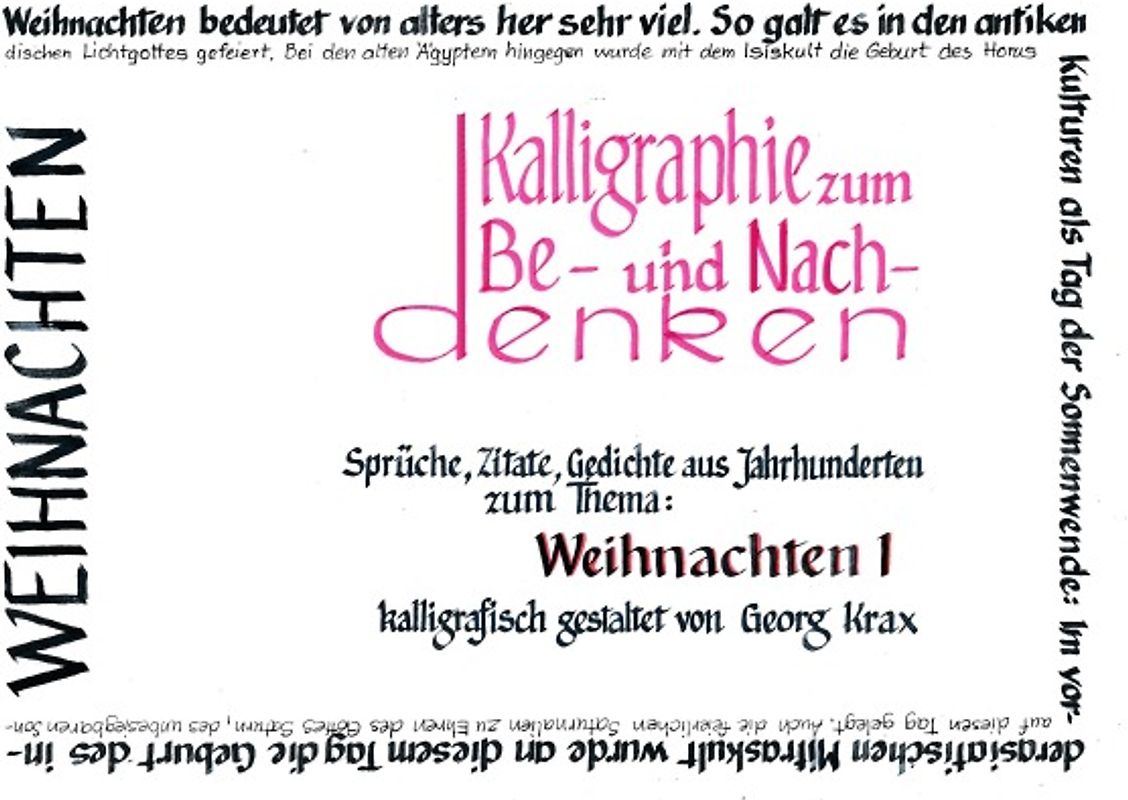 Kalligraphie / Weihnachten-Neujahr 1