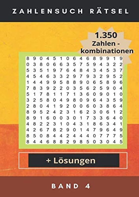 Zahlensuch Rätsel: MP Band 4 | 1.350 Zahlenkombinationen im Zahlenraster versteckt | mit Lösungen | Gehirnjogging | Das perfekte Gehirntraining für Groß und Klein