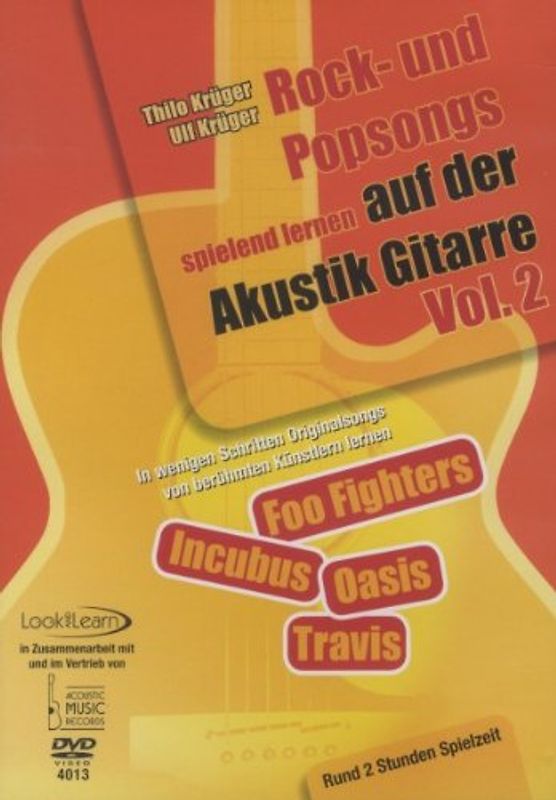 Thilo Krüger: Rock- und Popsongs 2 Spielend lernen auf der Akustikgitarre Vol. 2