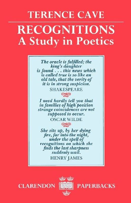 Recognitions a Study in Poetics