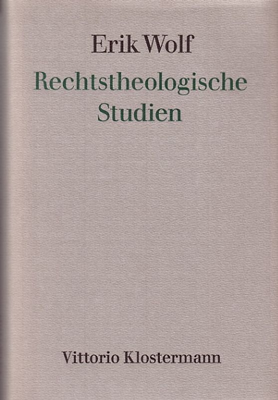 Rechtstheologische Studien