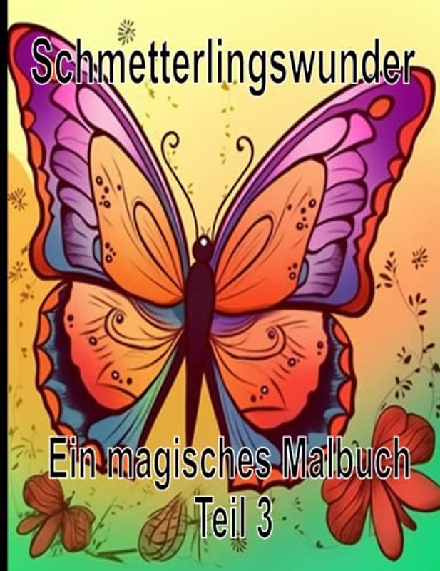 Schmetterlingswunder : Ein magisches Malbuch Teil 3: Ein einzigartiges Schmetterling Malbuch, egal ob Jung oder Alt, für Kinder oder Erwachsene , 50 ... Ausmalbilder , perfekt zur Entspannung