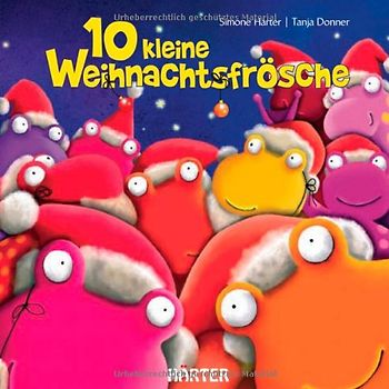 10 kleine Weihnachtsfrösche