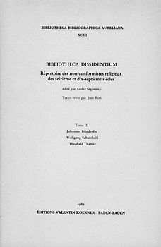 Bibliotheca Dissidentium III