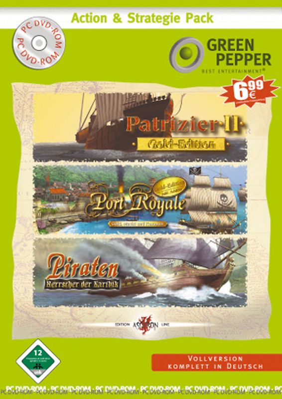 Action und Strategie Pack PatrizierII/Port Royal/Piraten PC Spiele