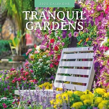 Tranquil Gardens 2025 Square Wall Calendar