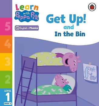 Learn with Peppa Phonics Level 1 Book 4 - Get Up! and In the Bin (Phonics Reader)