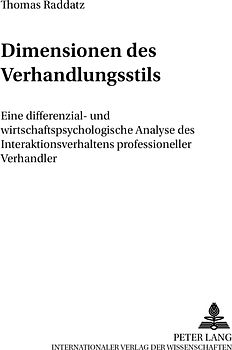 Dimensionen des Verhandlungsstils