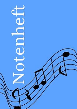 Notenheft: DIN A4 Notenlinienheft | 100 Seiten mit 12 Notenzeilen / Systeme pro Blatt | Papier 90g/m² | Musikheft mit Notenlinien