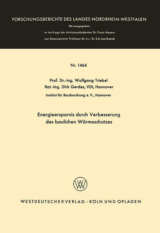 Energieersparnis durch Verbesserung des baulichen Wärmeschutzes