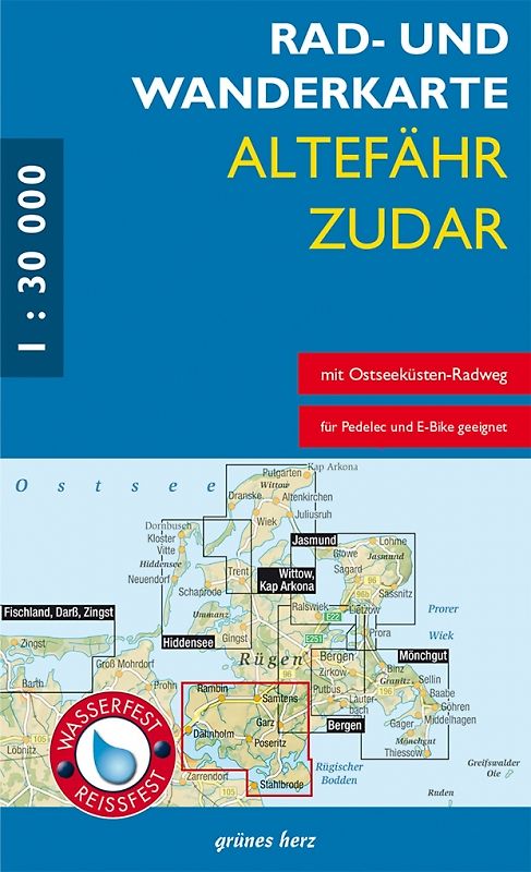 Rad- und Wanderkarte Altefähr, Zudar