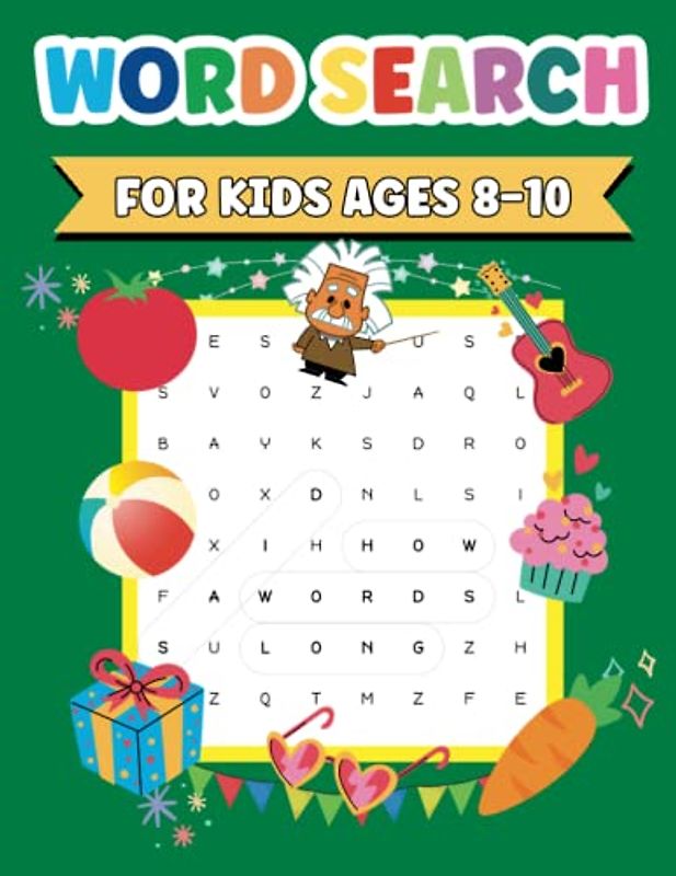 Word Search Wonders for Kids 8-10: Activity Book with 100 Puzzles to Improve Reading, Vocabulary, and Spelling - Fun and Engaging Gift for Kids
