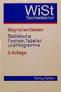 Statistische Formeln, Tabellen und Programme