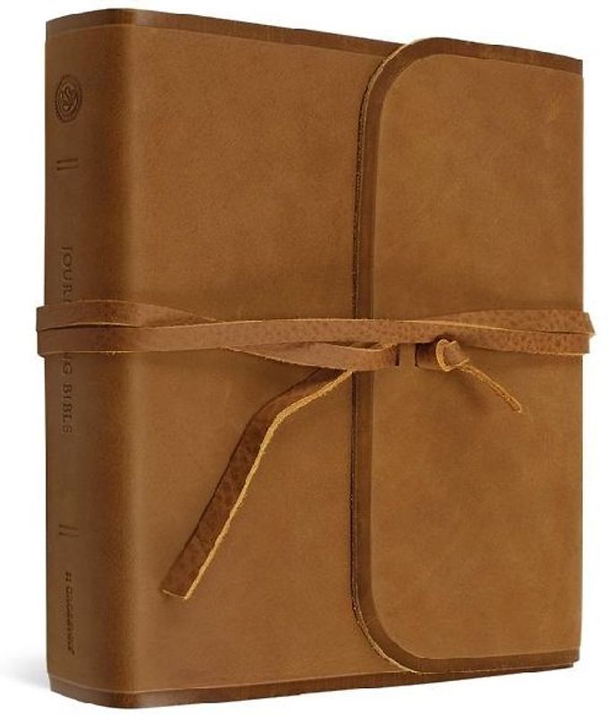 ESV Journaling Bible (Natural Leather, Brown, Flap with Strap)