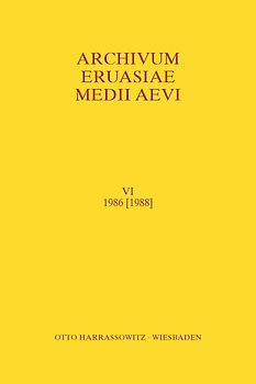 Archivum Eurasiae Medii Aevi VI 1986 [1988]
