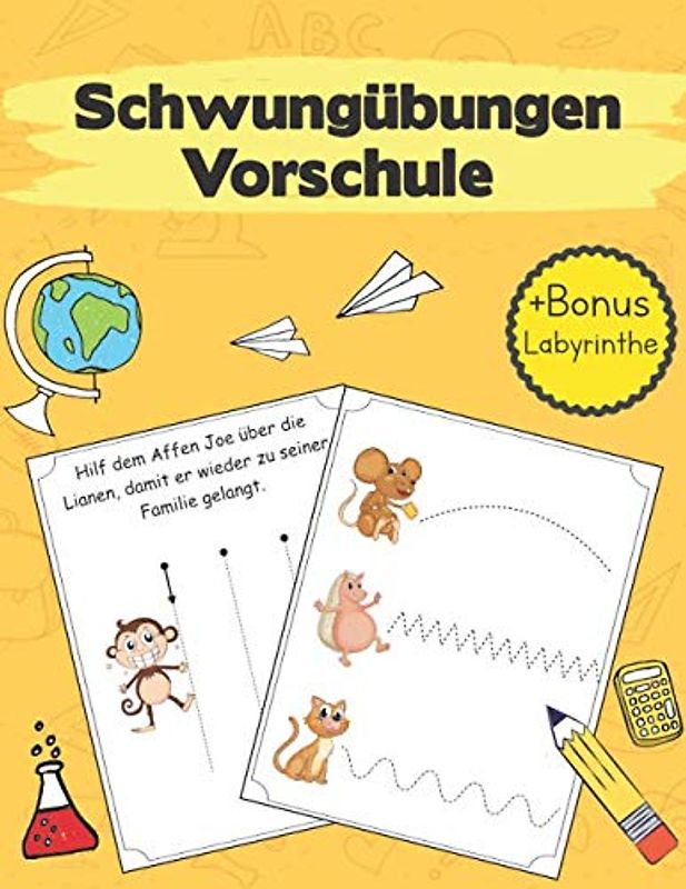 Schwungübungen Vorschule: Schwungübungen Ab 4 jJhren. Ein Übungsheft zur Förderung der Feinmotorik und Konzentration für Jungen und Mädchen.