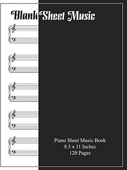 Blank Sheet Music For Piano: Blank Sheet Piano Music Manuscript Paper, 120 pages of large staff/ Easy to Write/ Easy to Read