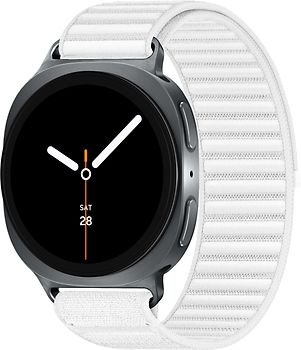 Samsung Galaxy Watch8 40 mm Boîtier aluminium graphite sur Confort S/M blanc [Wi-Fi]